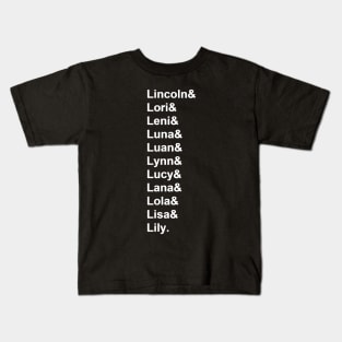 The Loud House Helvetica - White Text Kids T-Shirt